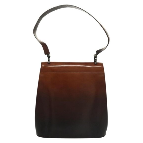 Salvatore Ferragamo Gancini Shoulder Bag Leather Brown Auth - Picture 3 of 16